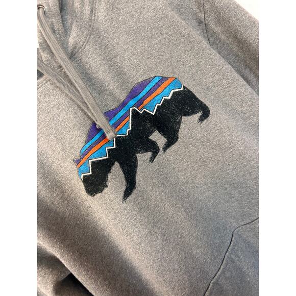 Patagonia Mens Fitz Roy Bear Midweight Uprisal Hoodie Premium Fly Gray SZ Medium - Picture 5 of 13